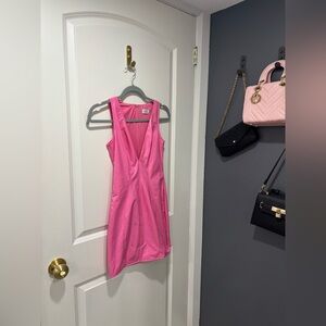 Oh Polly BodyCon Low V-Neck Mini Dress